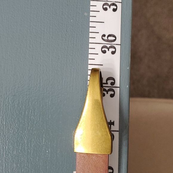 Women's brown belt by Express. Brass buckle. MEDIUM TO SMALL, adjustable. - Picture 4 of 9